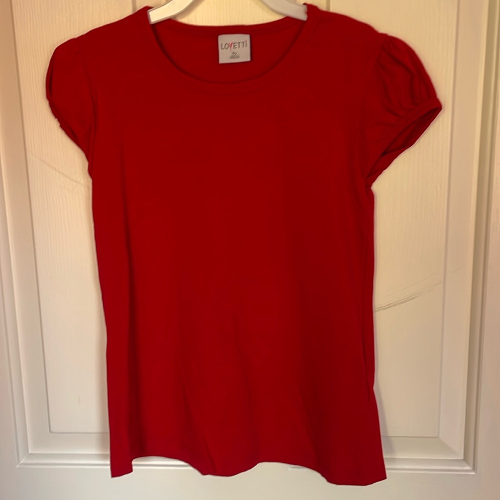 Girls Red Cotton Blouse